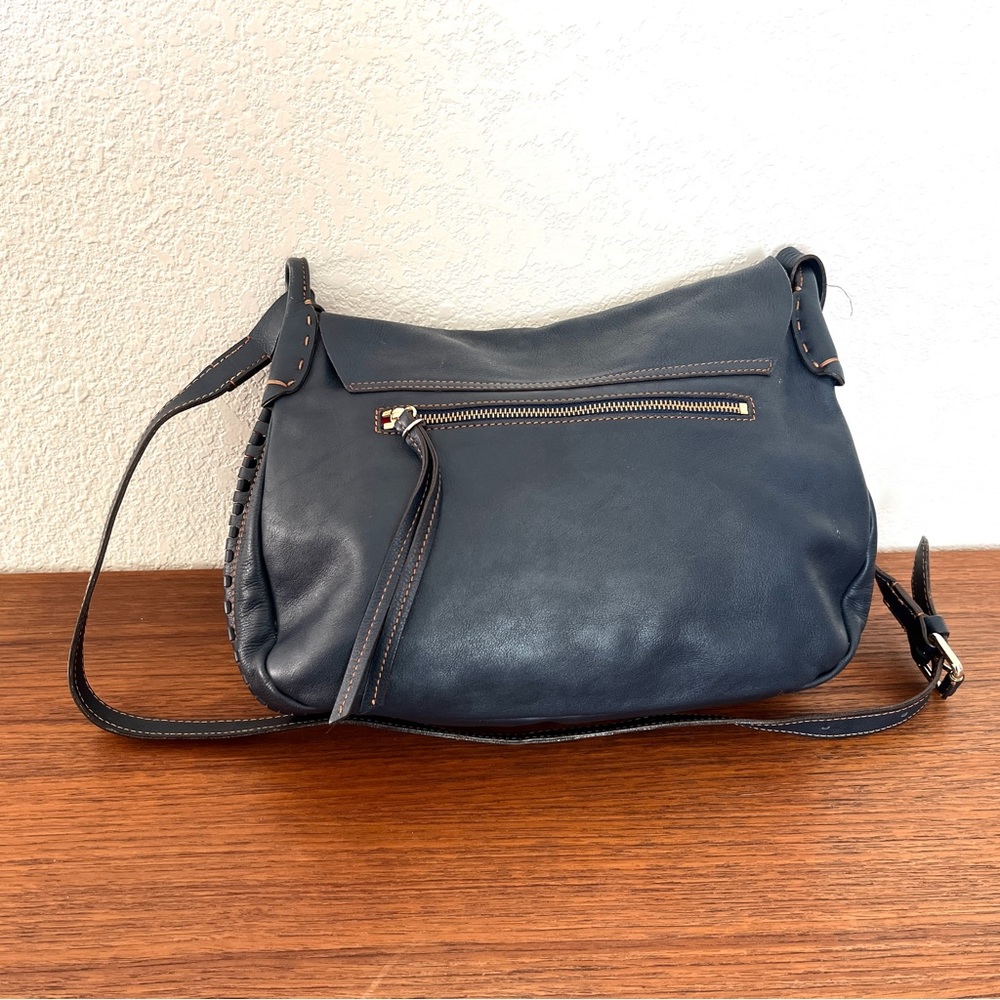 Dooney & Bourke Montecatini Braided Saddle Bag Crossbody in Navy - D&B Italia - Picture 6 of 16